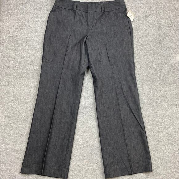 gap pants womens 16‎ 34x31  wideleg mid rise stretch cury fit flared gray - Picture 1 of 13